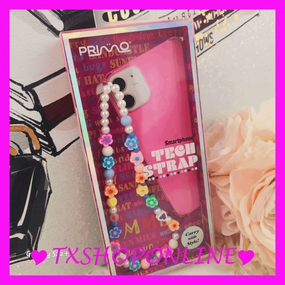 PRIMO { Smartphone } Tech Strap multicolor floral beads NEW